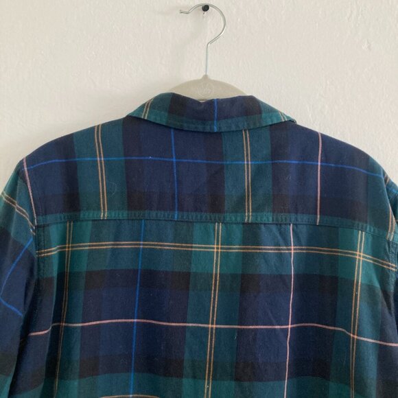 LL Bean Fleece Sherpa Lined Scotch Plaid Flannel Long Sleeve Snap Chore Shirt - Picture 9 of 12